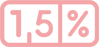 1,5% procent opp